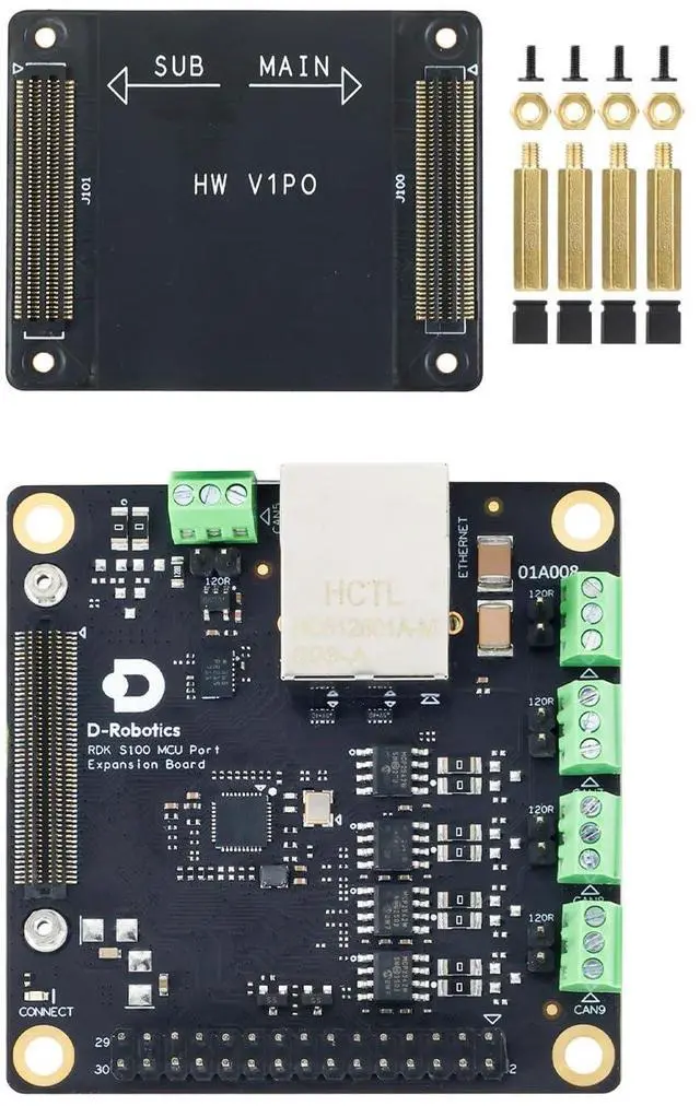 Main image of D-Robotics RDK S100 MCU Port Expansion Board for RDK S100/S100P Development Kit,Supports Easy Access to Various Peripherals (RDK S100 MCU Port Expansion Board)