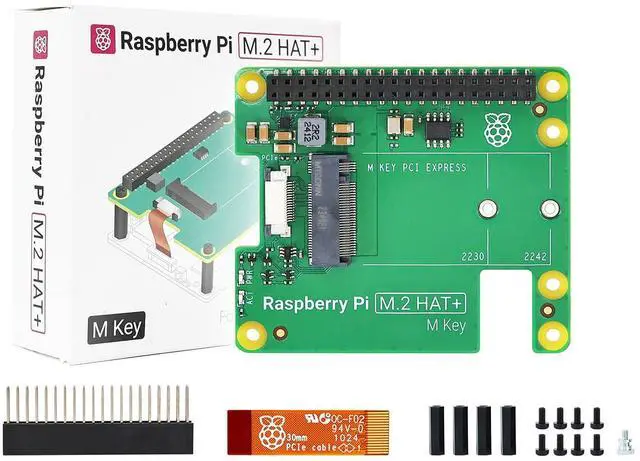 Main image of Raspberry Pi5 M.2 HAT+ PCIE Expand Board Supports NVMe Protocol SSD, High-Speed Reading/Writing (Standard Kit)