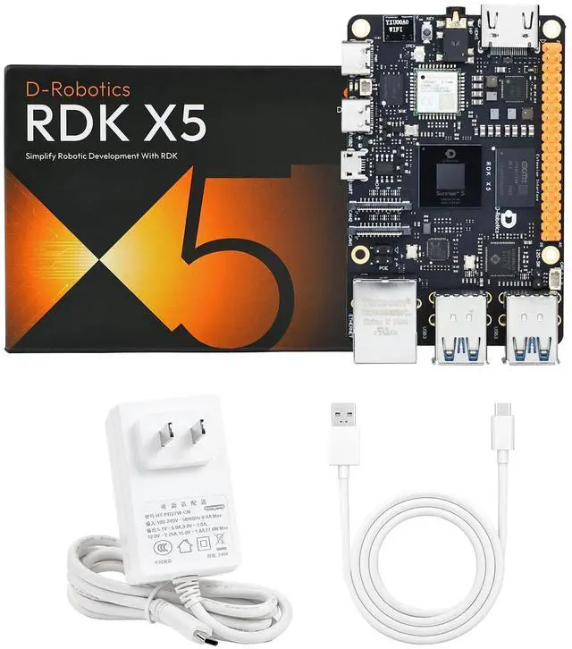 Main image of X5 Developer Kit D-Robotics Programming Development,with USB-C 5V/5A Power Adapter, Type-C Data Cable Ununtu22.04 (Basic Kit, 4GB)