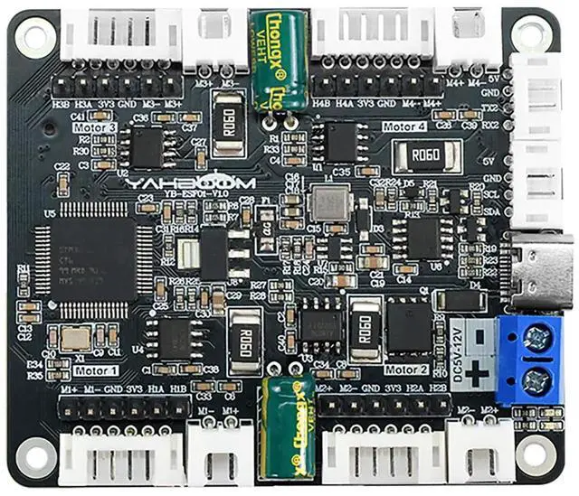 Main image of 4 Channel Encoder Motor Driver Module with STM32 Co-Processor | I2C/Serial Control for RaspberryPi,Jetson,STM32 | Type-C Support | Robotics & DIY Projects (Module)