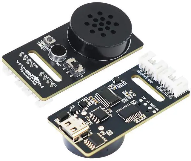 Main image of AI Voice Recognition Module Voice Broadcast Integrated Custom Wake-up Word Programmable Sound Sensor Support Jetson/Raspberry Pi/ESP32/STM32