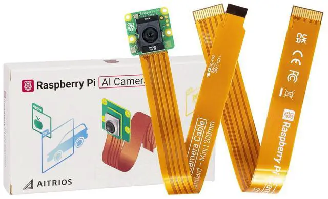 Main image of Official Pi AI Camera 12MP,IMX500 Vision Sensor,78.3°FOV Based on The IMX500 Intelligent Vision Sensor Compatible with Pi5/4B (RPi AI Camera)