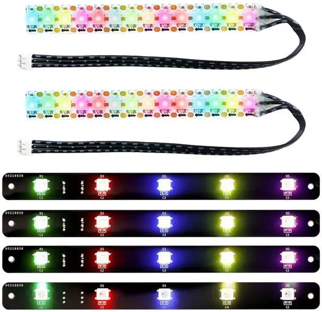 Main image of LED Strip Light Programmable WS2812 DC 5V PH2.0 RGB Full Color-Driven Compatible with Raspberry Pi Pico Arduino Microbit STM32 ESP32 5 Bit 4PCS 14 Bit 2PCS