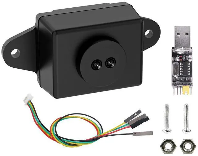 Main image of High Precision TOF Laser Ranging Sensor Module,Supports Serial Port/IC/Type-C Connection,Supports ROS/Raspberry Pi/Jetson,Anti-Glare Long-Distance (TinyF Module + Serial Module)