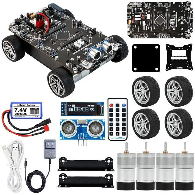 Main image of Smart Car with Multifunctional Development 2in1 STM32F103ZET6 DIY Programming Electronics Project Ranging, Following, Line Patrol (Standard Kit)