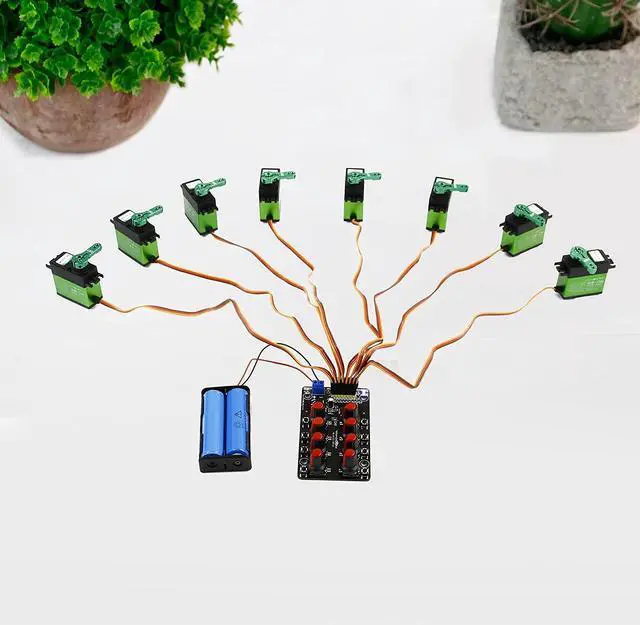 Alt view image 4 of 7 - RC Servo Tester 8 Channels Servo Motors Controller Centering Tool with Over-Current Protection, 2 Control Modes Support Manual Adjustment Courier Return Overcurrent Test (Servo Tester 8 chan)