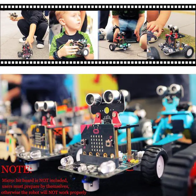 Alt view image 3 of 7 - Education BBC Micro:bit Coding Robot Car Kit for Kids to Programmable DIY Toys for 12+ (Without Micro:bit)