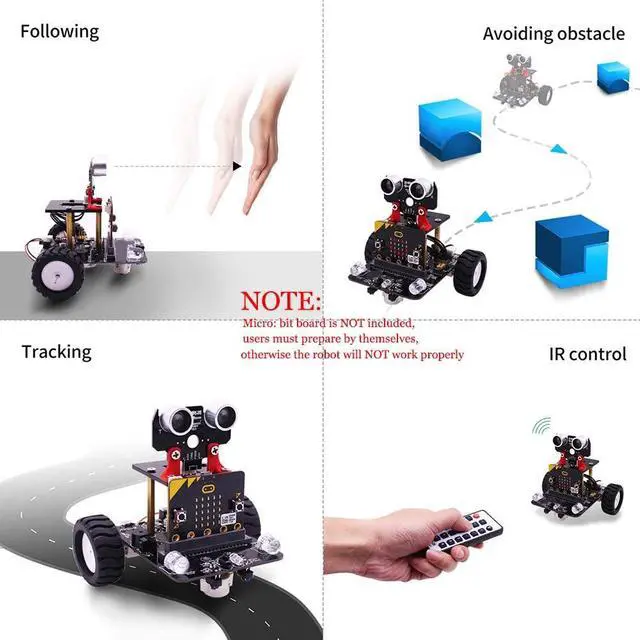 Alt view image 4 of 7 - Education BBC Micro:bit Coding Robot Car Kit for Kids to Programmable DIY Toys for 12+ (Without Micro:bit)