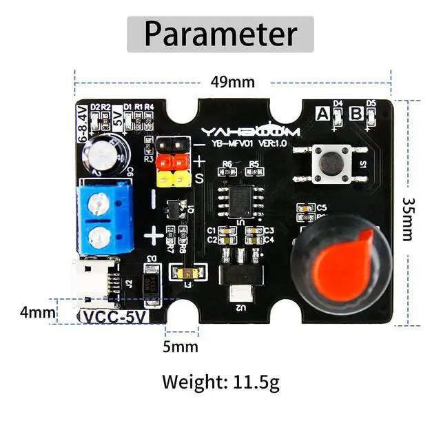 Alt view image 7 of 7 - RC Servo Tester Channels Servo Motors Controller Centering Tool with Over-Current Protection, 2 Control Modes Support Manual Adjustment Courier Return Overcurrent Test (Servo Tester 1 chan)
