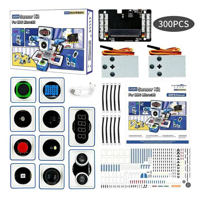 Alt view image 6 of 7 - Building Block Programming Kit Sensor Module for Kids with Micro bit V2 STEM Coding DIY Robot Kit Micro bit Programmabl Education Learn Toy for 8+