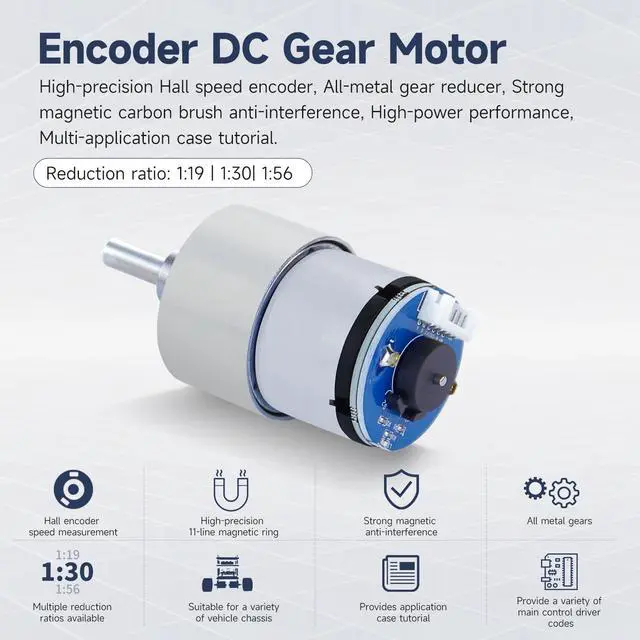 Alt view image 3 of 6 - DC Motors 12V 7.4V High Torque Electric Geared Motor for DIY Toys Science Experiments (520 Motor 333RPM)