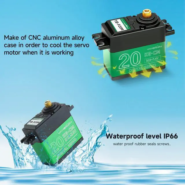 Alt view image 5 of 7 - Digital Servo High Torque Servo Motor Full Metal Gear for RC Model DIY Waterproof Control Angle 180° DS3218MG (20kg servo)
