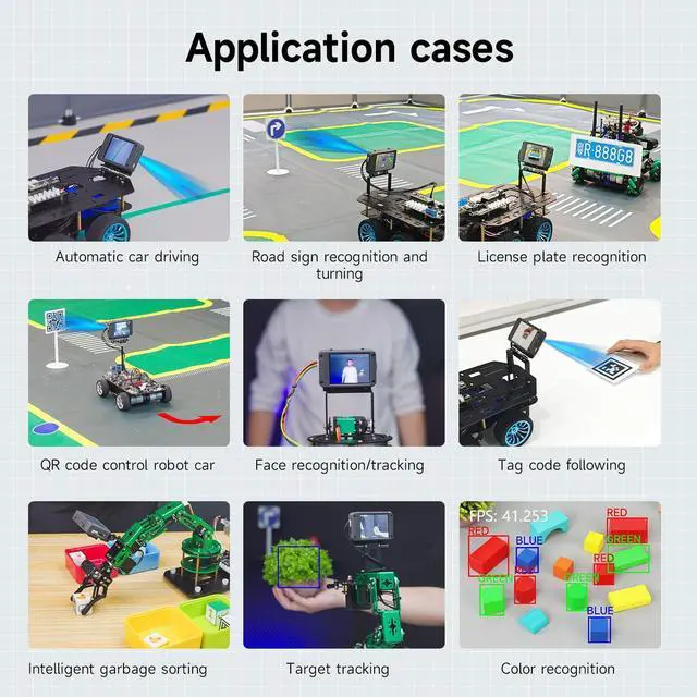 Alt view image 5 of 7 - AI Development Board 1.6GHz High-performance chip/2.4-inch Display/Open Source Robot Maker Python, Supports AI Visual Recognition CanMV Sensor (with Adjustable Bracket)