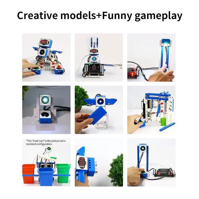 Alt view image 2 of 7 - Programmable Robot Kit Building Block and Microbit Handle Servos MakeCode and Python Programming