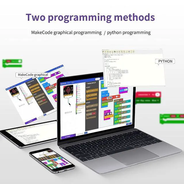 Alt view image 4 of 7 - Programmable Robot Kit Building Block and Microbit Handle Servos MakeCode and Python Programming