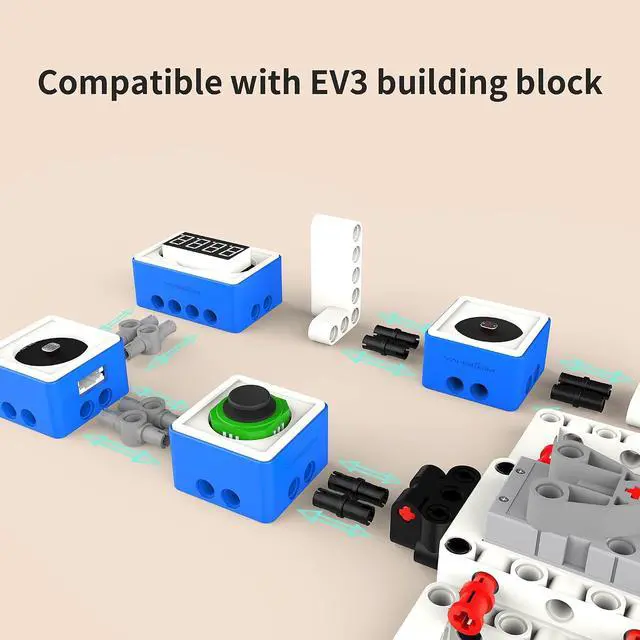 Alt view image 5 of 7 - Programmable Robot Kit Building Block and Microbit Handle Servos MakeCode and Python Programming