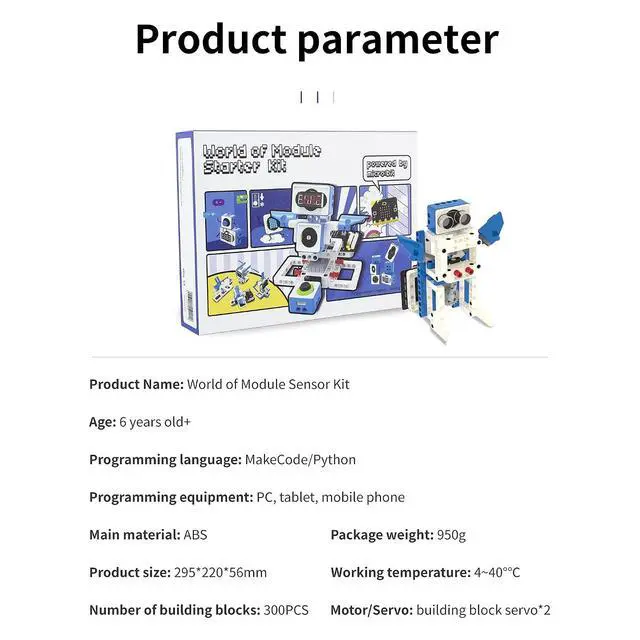 Alt view image 6 of 7 - Programmable Robot Kit Building Block and Microbit Handle Servos MakeCode and Python Programming