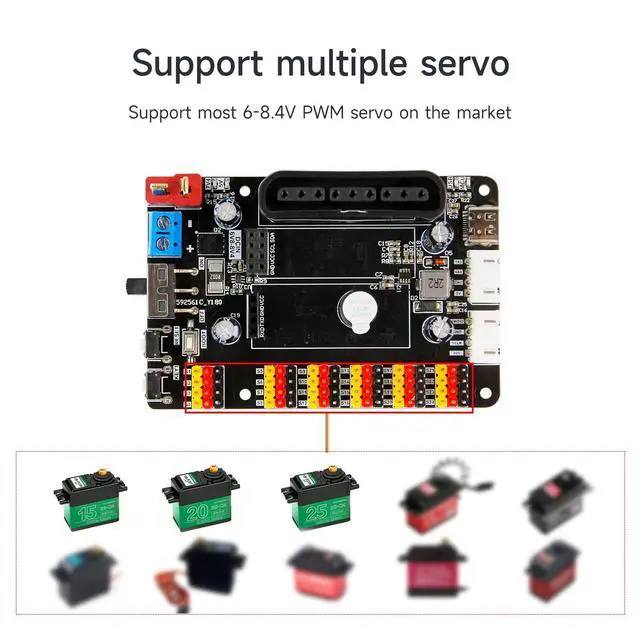Alt view image 3 of 7 - RC Digital Servo Tester 24 Channels Dual PWM Servo Control Debugging Board for DIY Smart Robotics(24 chan servo Tester)
