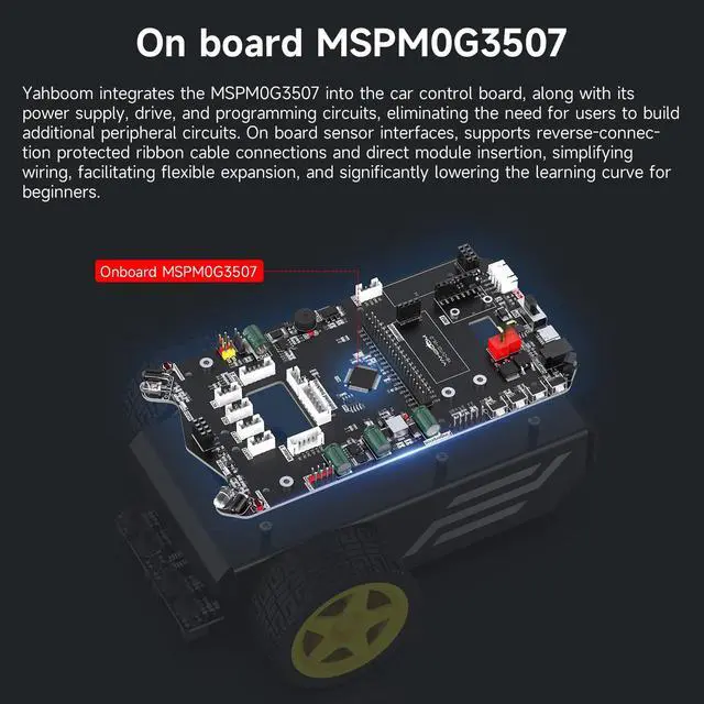 Alt view image 2 of 7 - Robot Kit IoT Development Board Infrared Line Following Module, TT Motor, PID Algorithm, Electronic Competition Development, Supports APP Remote Control(Advanced Kit)