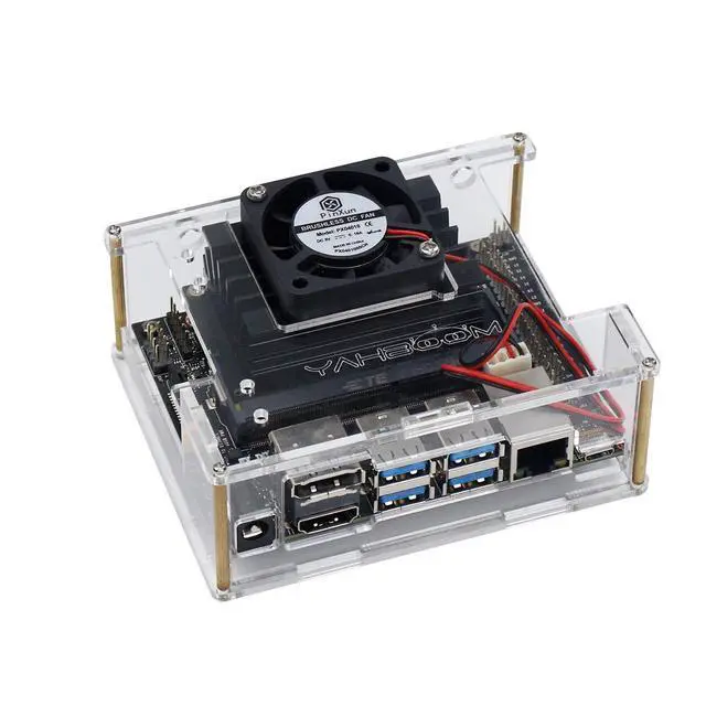 Alt view image 5 of 7 - Acrylic Case for NVIDIA Jetson Nano Compatible with 4GB (B01 & A02) & 2GB with Cooling Fan and Camera Case