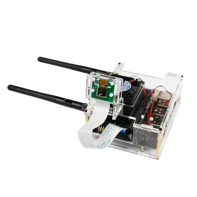 Alt view image 6 of 7 - Acrylic Case for NVIDIA Jetson Nano Compatible with 4GB (B01 & A02) & 2GB with Cooling Fan and Camera Case