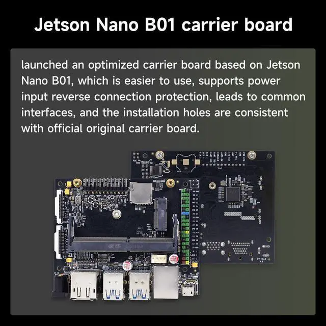 Alt view image 4 of 7 - Jetson Nano 4GB Carrier Board Based On Jetson Nano 4GB SUB/B01 Core Module, Electronic Project Development