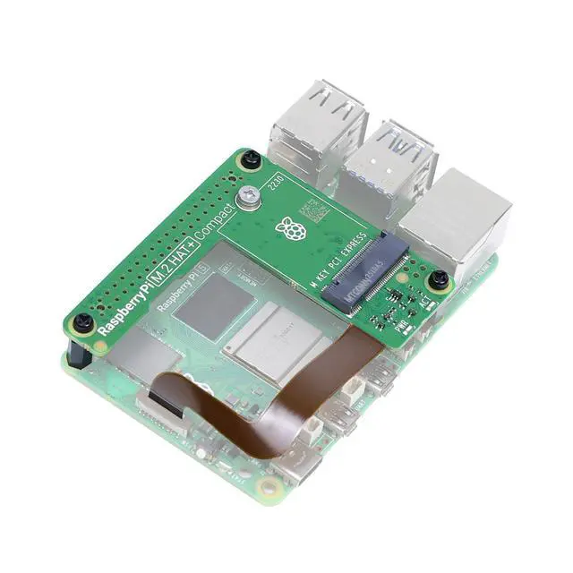 Alt view image 6 of 6 - Raspberry Pi5 M.2 HAT+ PCIE Expand Board Supports NVMe Protocol SSD, High-Speed Reading/Writing (Compact Kit)