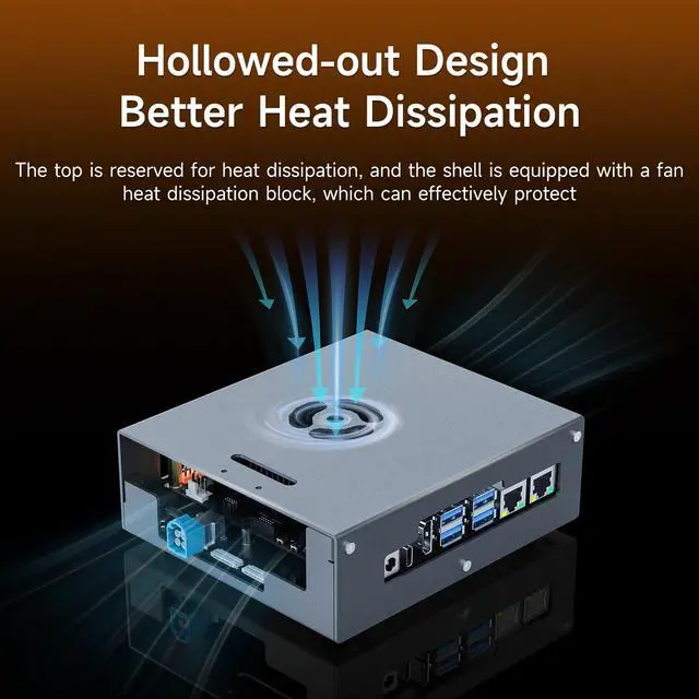 Alt view image 6 of 6 - D-Robotics RDK S100/S100P Aluminum Case, Support RDK S100/S100P Development Board, with Cooling Ports/Camera Holder, Support S100 Board + Camera Expansion Board