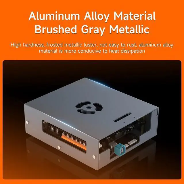 Alt view image 5 of 6 - D-Robotics RDK S100/S100P Aluminum Case, Support RDK S100/S100P Development Board, with Cooling Ports/Camera Holder, Support S100 Board + Camera Expansion Board