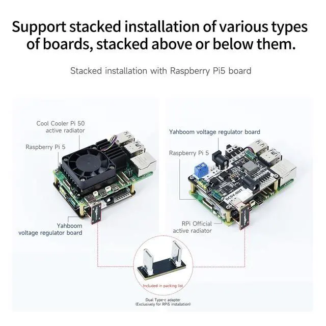 Alt view image 6 of 7 - PD Power Expansion Board for Raspberry Pi5 8GB Power Board with Jetson/Raspberry Pi5/RDK Series for Portable Power Supply