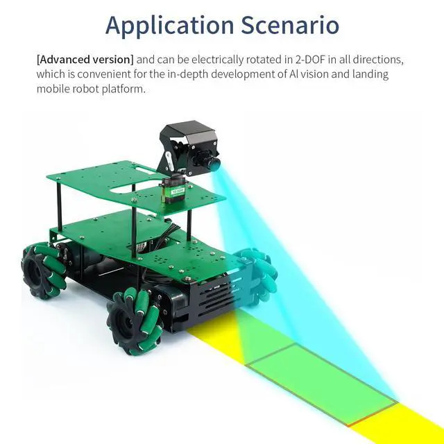 Alt view image 7 of 7 - Digital Servo 2DOF Multi-Angle Steering Gimbal Electric 2 Degrees of Freedom Camera PTZ with LED Light for DIY Robot Car (2DOF Basic Ver)
