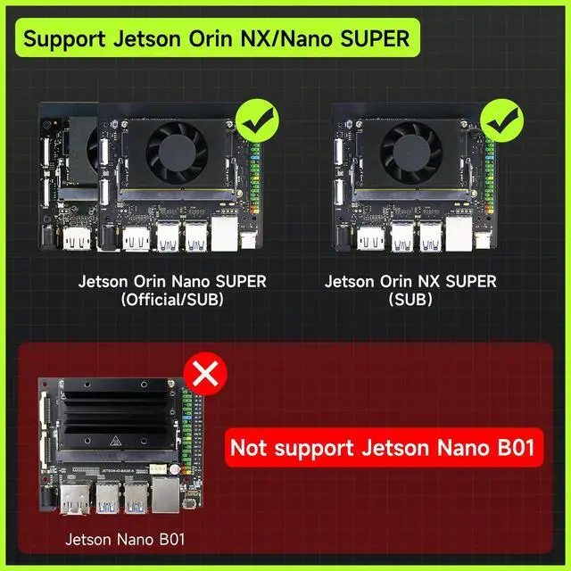 Alt view image 2 of 7 - Cooling Fan for Jetson Orin Nano Super,PWM Heatsink for Jetson Orin NX Super, Speed Adjustable Embedded Heatsink with Screw Bracket Springs, DC 5V
