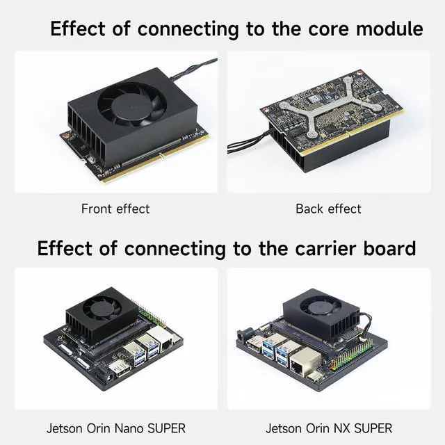 Alt view image 6 of 7 - Cooling Fan for Jetson Orin Nano Super,PWM Heatsink for Jetson Orin NX Super, Speed Adjustable Embedded Heatsink with Screw Bracket Springs, DC 5V