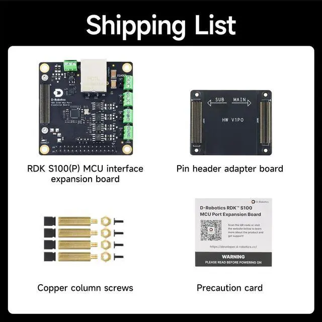 Alt view image 6 of 7 - D-Robotics RDK S100 MCU Port Expansion Board for RDK S100/S100P Development Kit,Supports Easy Access to Various Peripherals (RDK S100 MCU Port Expansion Board)