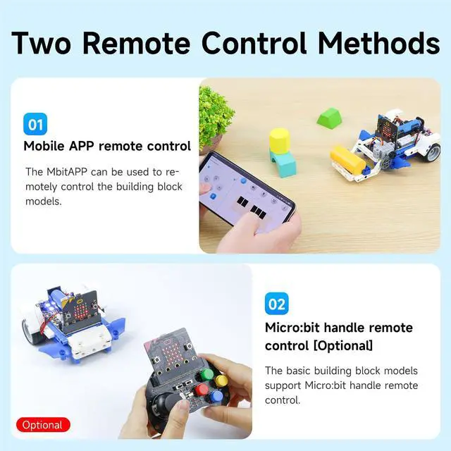 Alt view image 5 of 7 - Micro:bit Building Robot Kit 16 in 1 STEM Projects Standard with Sensor Module DIY (Standard Kit with microbit V2)