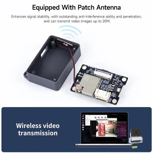 Alt view image 3 of 7 - Camera Image Transmission Module Integrates ESP32-S3 Chip and 2MP Camera for ROS 2 Robot Supports Remotely Connected to PC Virtual Robot,Raspberry P i,Jetson Nano,etc.