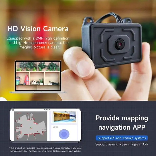 Alt view image 2 of 7 - Camera Image Transmission Module Integrates ESP32-S3 Chip and 2MP Camera for ROS 2 Robot Supports Remotely Connected to PC Virtual Robot,Raspberry P i,Jetson Nano,etc.