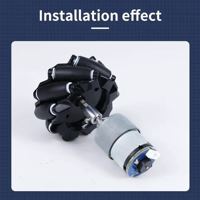Alt view image 6 of 7 - Mecanum Wheel 80mm ABS Omni Wheel with 6mm Hexagonal Metal Coupling Motor Connector Tire for AGV Smart Robot