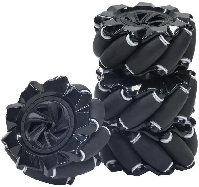 Alt view image 7 of 7 - Mecanum Wheel 80mm ABS Omni Wheel with 6mm Hexagonal Metal Coupling Motor Connector Tire for AGV Smart Robot