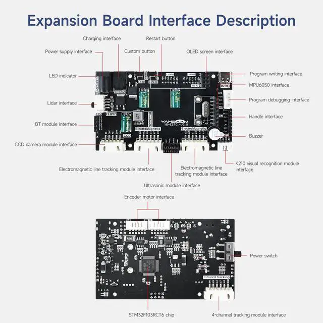 Alt view image 5 of 7 - RC Remote Control Adaptive Balance Car AI Obstacle Avoidance and Following, APP Control, OLED Display, 4KG Load