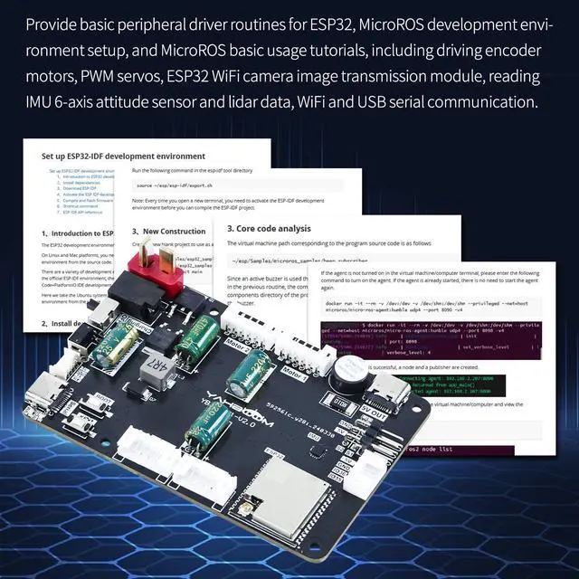 Alt view image 6 of 7 - RaspberryPi 5 MicroROS Expansion Board Compatible Jetson Series/RDK Series 6-Axis IMU Sensor, Robot Control Board for ROS2 and PC Virtual Machine Programming