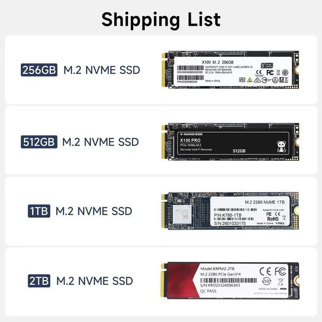 Alt view image 5 of 7 - 256GB SSD NVMe M.2 2280 PCIe 3.0 256G Hard Drive M.2 Nvme Internal Solid State SSD Drive for Laptop Jetson RPi PCIE Read/Write Speed up to 2600/1700 MB/s (256, GB)