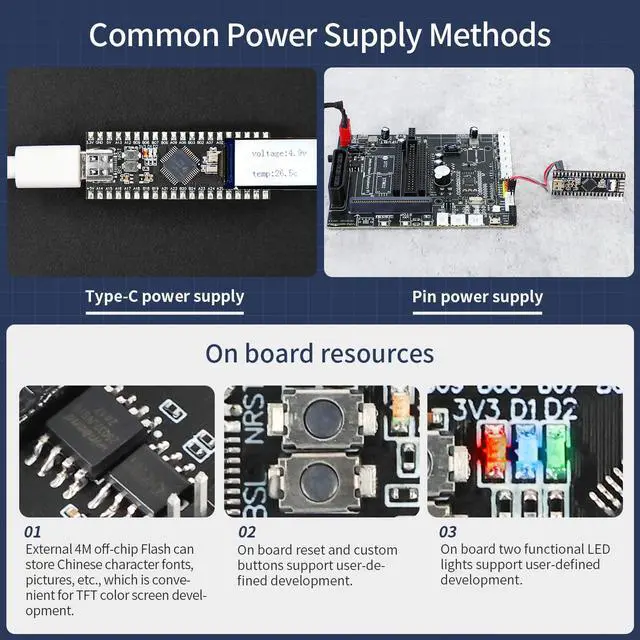 Alt view image 6 of 7 - Core Development Board with GPIOSPIUARTI2C System Microcontroller Electronic Design Competition Car Robot (with TFT Screen)