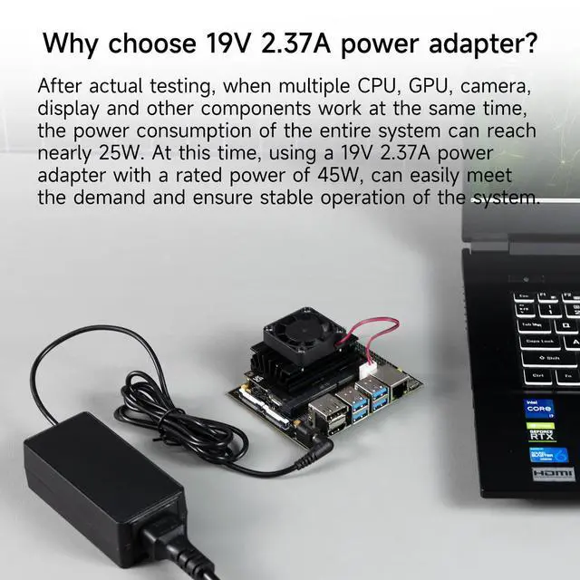 Alt view image 5 of 7 - DC 19V Power Supply Cable for Jetson Orin NX/Orin Nano Super Monitor/Electronics 19V/2.37A
