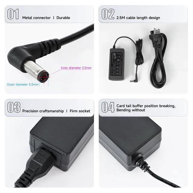 Alt view image 6 of 7 - DC 19V Power Supply Cable for Jetson Orin NX/Orin Nano Super Monitor/Electronics 19V/2.37A
