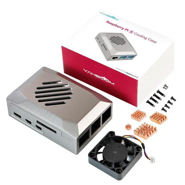 Alt view image 6 of 7 - Case for Raspberry Pi 5 with PWM Fan Pi 5 Cooling Fan Heat Sink Simple Removable Top Cover Compatible with Official Active Cooler