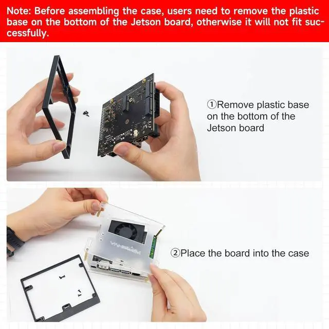 Alt view image 2 of 7 - Jetson Orin Super/Xavier NX Case Acrylic Protective Case Strong and Transparent Precise Hole Design (Without Antenna)