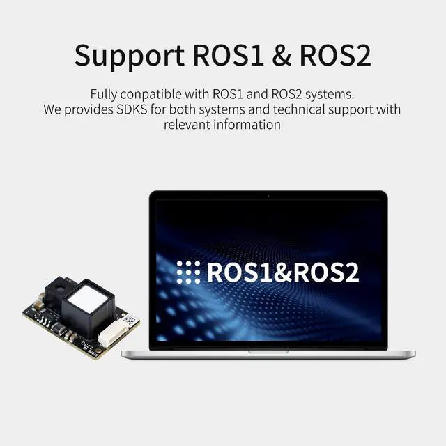 Alt view image 4 of 7 - Laser Ranging Module Adopt TOF Ranging Principle, High-Precision Single-Point SDM18 Laser Sensor with Serial Port Communication Module Support ROS1 and ROS2 System(Without case)