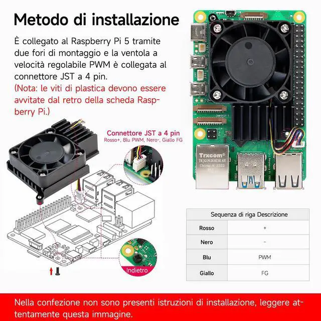 Alt view image 4 of 7 - Active Cooler for Raspberry Pi 5, ICE Peak Cooler for Raspberry Pi 5, Aluminum Heatsink and Cooling Fan for Raspberry Pi 5 8GB/4GB/16GB