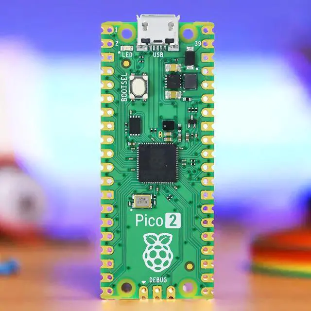 Alt view image 2 of 7 - Raspberry Pi Pico 2 RP2350 Microcontroller Board - Dual-Core 150MHz Microcontroller with 520KB RAM,4MB Flash,USB Drag-and-Drop Programming,26 GPIO